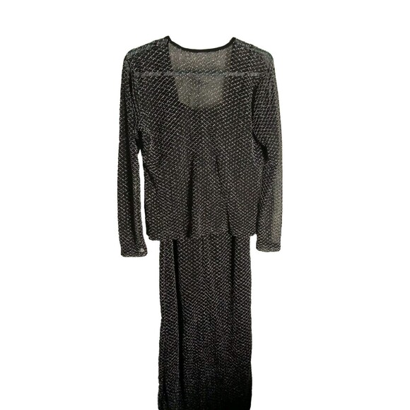 Club Paradise Womens Black Long Dress With Cardigan Size Large - Picture 1 of 13